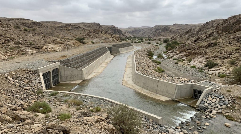 درء أخطار السيول وتصريف مياه الأمطار - وادي وقدان